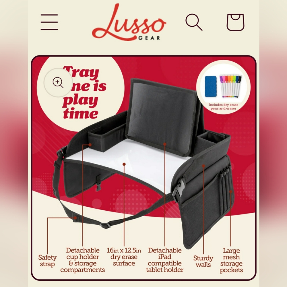 Lusso Gear NIB Kids Travel Tray - O/S